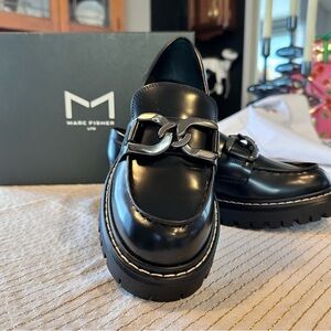 Marc Fisher Trisca Loafer, Black, Size 8.5, Excellent Condition